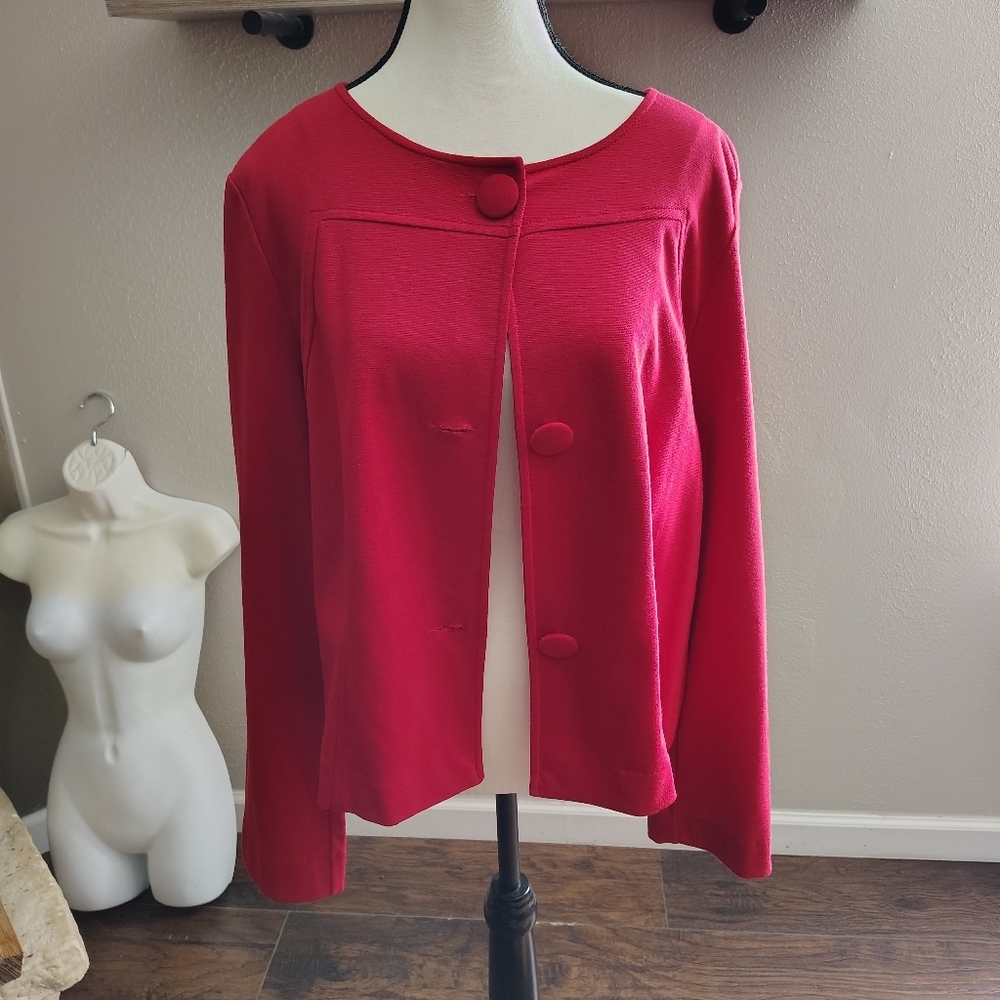 Worthington Elegant Red Women's Blazer Large
